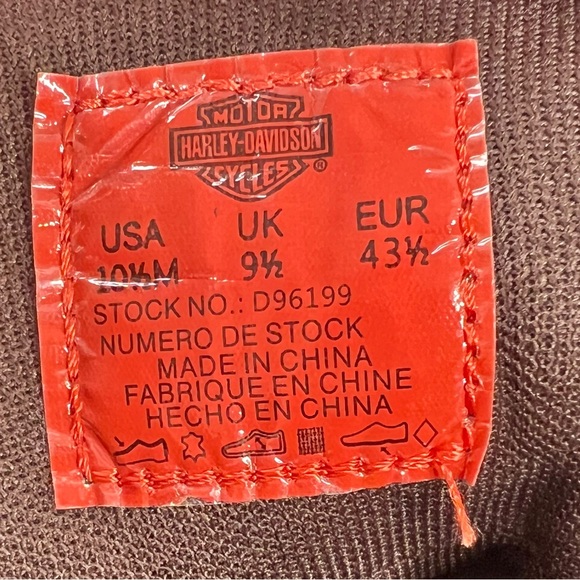 Harley Davidson Steinman 7 Waterproof Hi Top Sneakers Brown Leather Size 10.5 - Picture 6 of 7